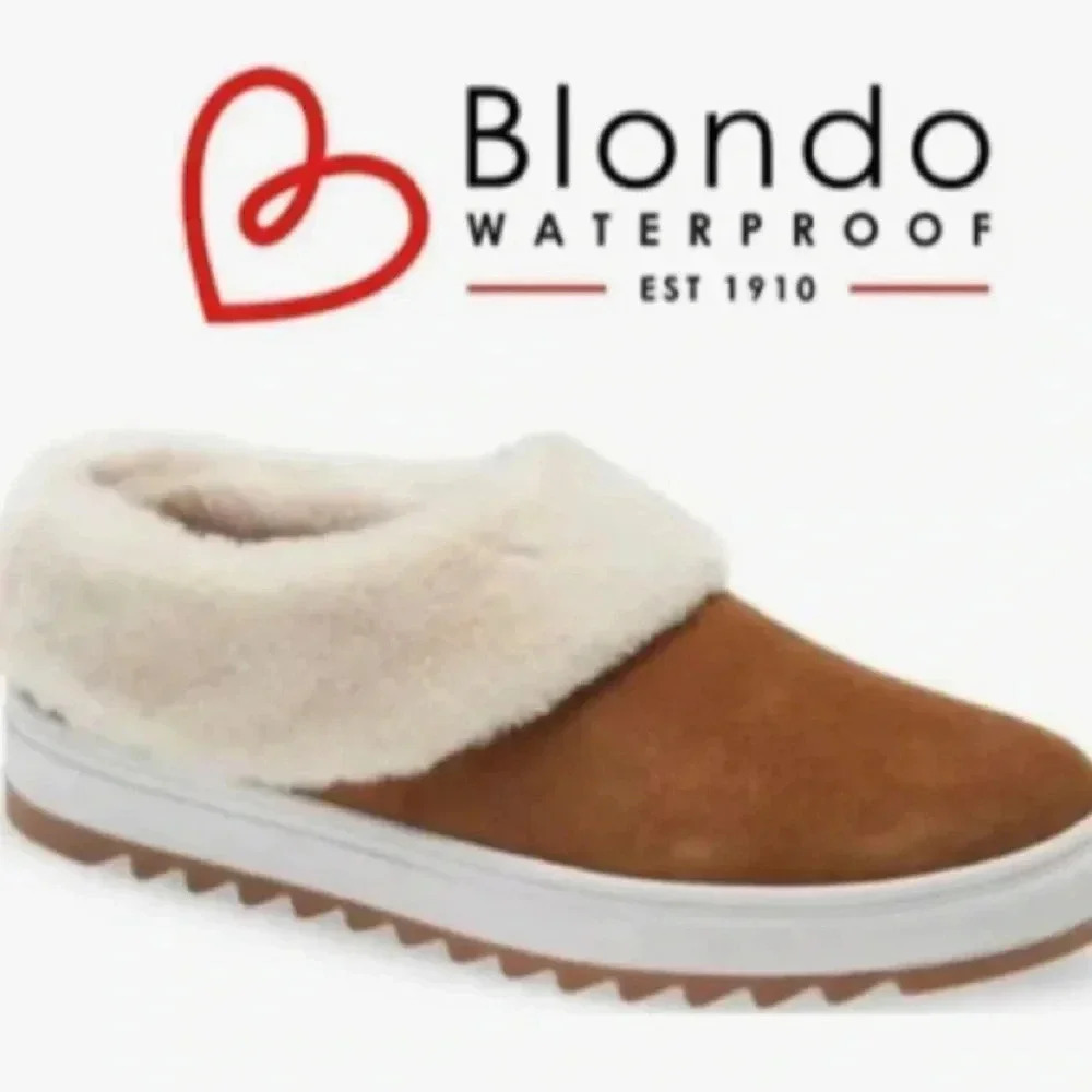 Blondo | Suri Comfort Black Suede Faux Fur Lined Waterproof Slip On